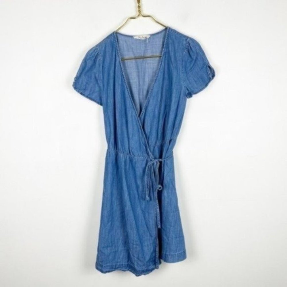 Madewell Denim Wrap Dress Size XXS - Picture 2 of 7
